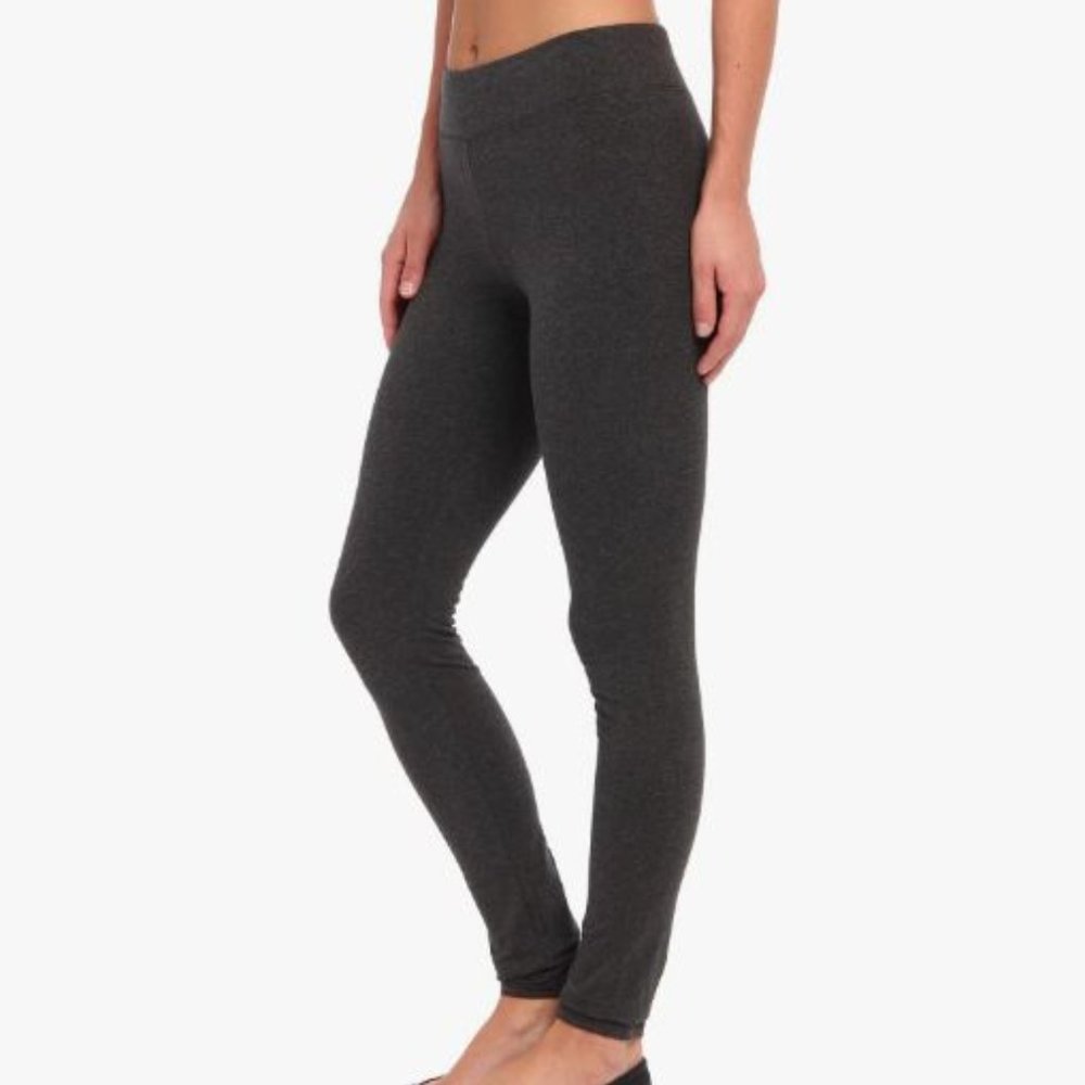 HUE Women's Ultra Legging with Wide Waistband - Graphite -XL - NWT